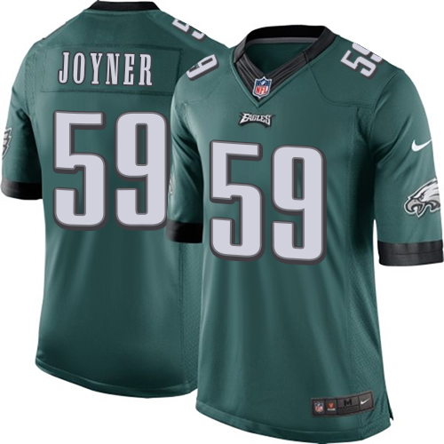 Youth Elite Seth Joyner Nike Jersey Midnight Green Home - #59 NFL Philadelphia Eagles